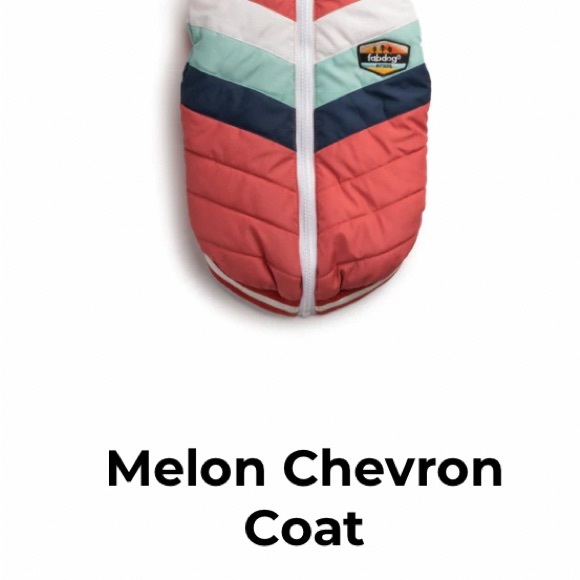 FabDog Chevron Coat (Melon) - Picture 2 of 5